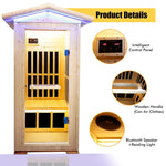 1 Person Outdoor Far Infrared Sauna, Spruce – photo 8