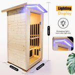 1 Person Outdoor Far Infrared Sauna, Spruce – photo 3