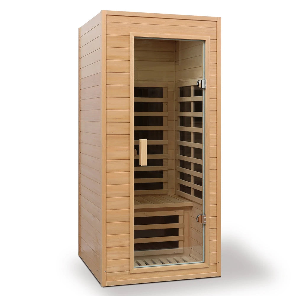 Hemlock Wood One-Person Infrared Sauna Room