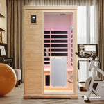 Two-Person Infrared Hemlock Sauna Room