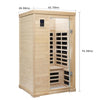 Two-Person Infrared Hemlock Sauna Room