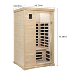 Two-Person Infrared Hemlock Sauna Room