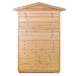 2-Person Outdoor Infrared Sauna – Hemlock Wood with Bluetooth &amp; LED Lighting