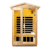 2-Person Outdoor Infrared Sauna – Hemlock Wood with Bluetooth &amp; LED Lighting