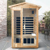 2-Person Outdoor Infrared Sauna – Hemlock Wood with Bluetooth &amp; LED Lighting