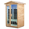 2-Person Outdoor Infrared Sauna – Hemlock Wood with Bluetooth &amp; LED Lighting