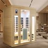 3-Person Indoor Far Infrared Sauna – Hemlock Wood with Low EMF