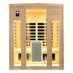 3-Person Indoor Far Infrared Sauna – Hemlock Wood with Low EMF