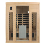 3-Person Indoor Far Infrared Sauna – Hemlock Wood with Low EMF