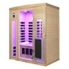 3-Person Indoor Far Infrared Sauna – Hemlock Wood with Low EMF