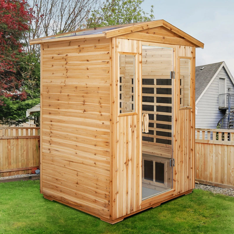 4-Person Outdoor Infrared Sauna – Fir Wood