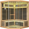 4-Person Corner Infrared Sauna – Canadian Hemlock