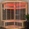 4-Person Corner Infrared Sauna – Canadian Hemlock
