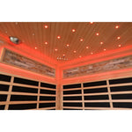4-Person Corner Infrared Sauna – Canadian Hemlock