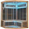 4-Person Corner Infrared Sauna – Canadian Hemlock