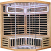 4-Person Corner Infrared Sauna – Canadian Hemlock