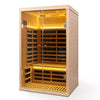 2-Person Indoor Infrared Sauna – Hemlock Wood with Double Glass Doors