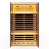 2-Person Indoor Infrared Sauna – Hemlock Wood with Double Glass Doors