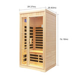 1-Person Far Infrared Sauna – Hemlock Wood with LED Lighting