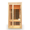 1-Person Far Infrared Sauna – Hemlock Wood with LED Lighting