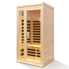 1-Person Far Infrared Sauna – Hemlock Wood with LED Lighting