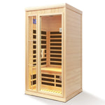 1-Person Far Infrared Sauna – Hemlock Wood with LED Lighting