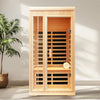 1-Person Far Infrared Sauna – Hemlock Wood with LED Lighting