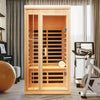 1-Person Far Infrared Sauna – Hemlock Wood with LED Lighting