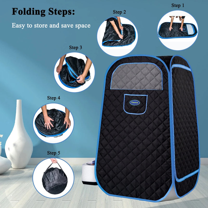 Full-Size Portable Steam Sauna – Foldable Home Sauna
