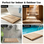 Cedar Sauna & Shower Mat, Non-Slip – photo 6