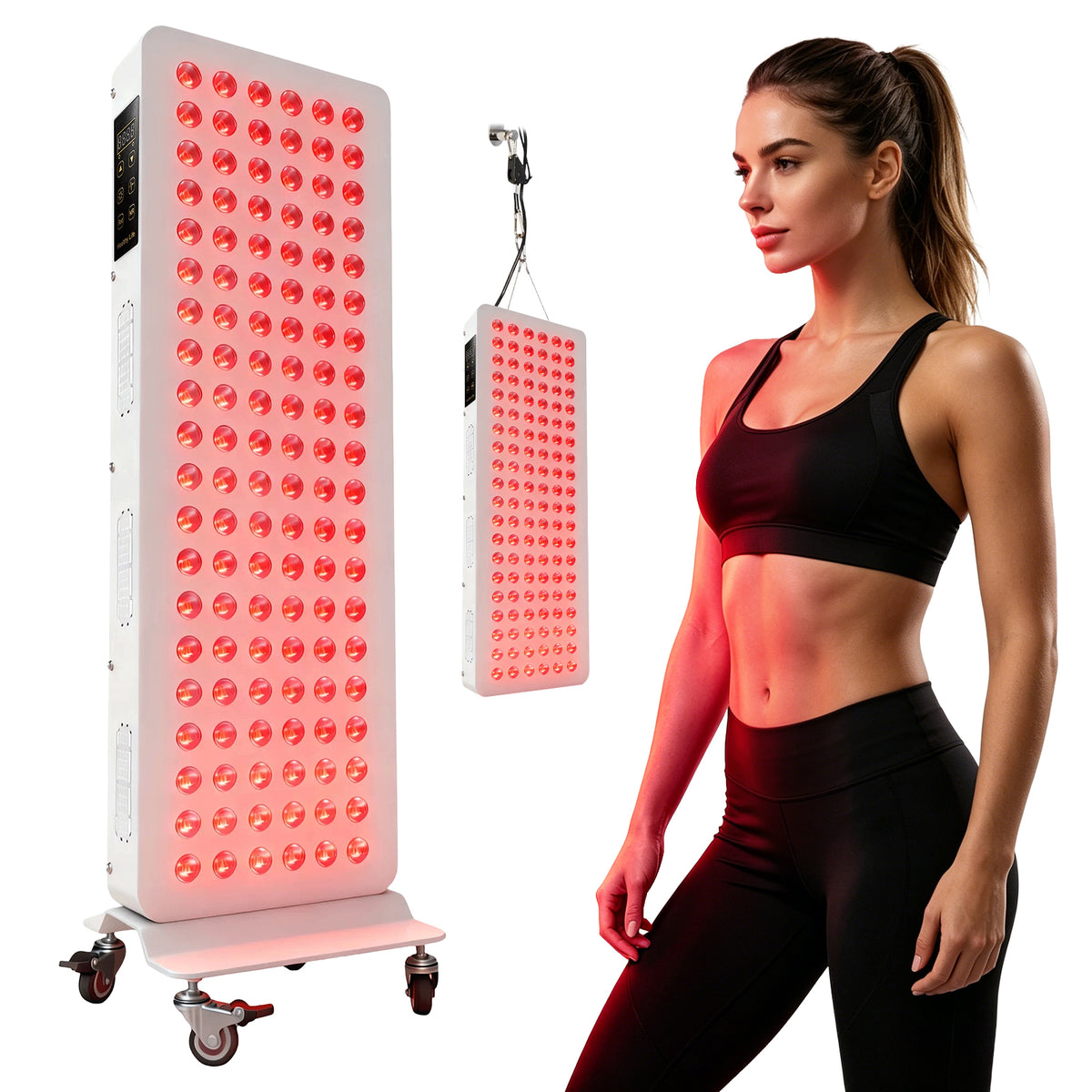 Red Light Panel, 120 LED Red Light Therapy for Body with Timer & Stand, 630/660/810/830/850nm Red & Near Infrared Light Therapy Device for Face Skin Health