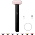 Red Light Therapy Facial Wand, 7-Color LED Facial Therapy Device with Heating Function,Featuring Microcurrent Vibration Massage, Portable LED Beauty Wand for Face and Neck