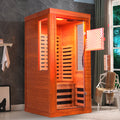 Infrared sauna with red light therapy for one person
