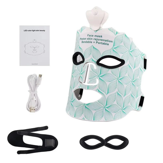 Silicone LED Face & Neck Mask, 7 Colors