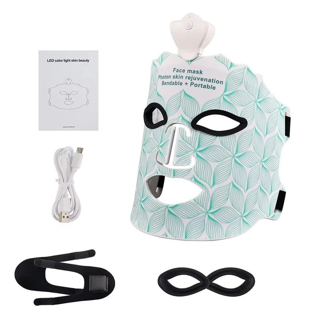 Silicone LED Face & Neck Mask, 7 Colors