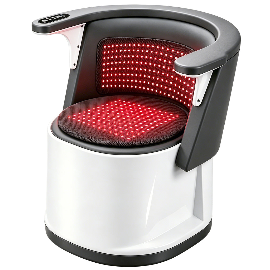 Red Light Therapy Chair for Lumbar and Hip Relief, 320 LED Infrared Light Therapy Chair with Timer & Button Control, 660nm 850nm Red & Near Infrared Light Device for Daily Relaxation