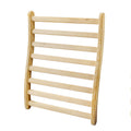 Sauna Backrest,S-Shape Canadian Natural Wood Hemlock Sauna Chair with Back, Non-Toxic Sauna Accessories Bench
